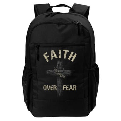 Faith Over Fears Christian Cross American Backpack