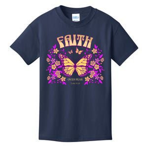 Faith Over Fear Christian Motivational Kids T-Shirt