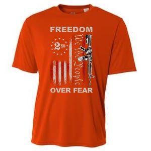 Freedom Over Fear 2nd Adt Patriotic Progun Gift Cooling Performance Crew T-Shirt