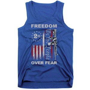 Freedom Over Fear 2nd Adt Patriotic Progun Gift Tank Top