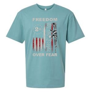 Freedom Over Fear 2nd Adt Patriotic Progun Gift Sueded Cloud Jersey T-Shirt