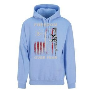 Freedom Over Fear 2nd Adt Patriotic Progun Gift Unisex Surf Hoodie