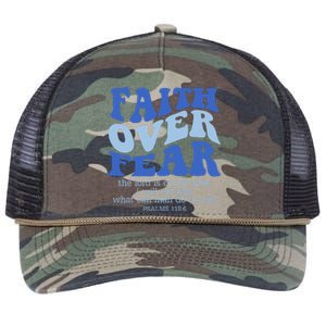 Faith Over Fear The Lord Is On My Side Psalms 118:6 Jesus Christ Christian Retro Rope Trucker Hat Cap