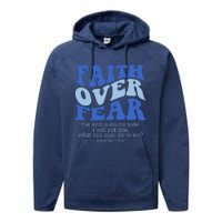 Faith Over Fear The Lord Is On My Side Psalms 118:6 Jesus Christ Christian Performance Fleece Hoodie