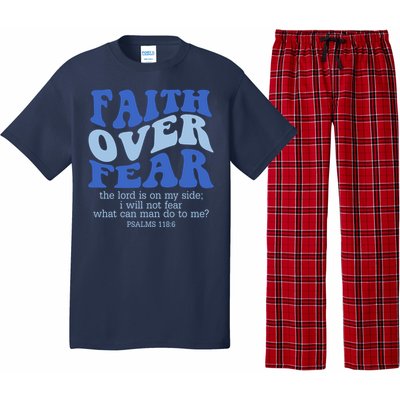 Faith Over Fear The Lord Is On My Side Psalms 118:6 Jesus Christ Christian Pajama Set