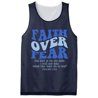 Faith Over Fear The Lord Is On My Side Psalms 118:6 Jesus Christ Christian Mesh Reversible Basketball Jersey Tank