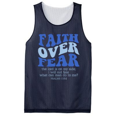 Faith Over Fear The Lord Is On My Side Psalms 118:6 Jesus Christ Christian Mesh Reversible Basketball Jersey Tank