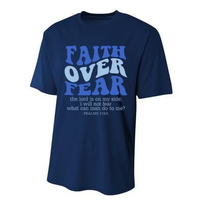 Faith Over Fear The Lord Is On My Side Psalms 118:6 Jesus Christ Christian Performance Sprint T-Shirt