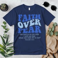 Faith Over Fear The Lord Is On My Side Psalms 118:6 Jesus Christ Christian Premium T-Shirt