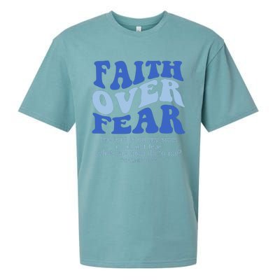 Faith Over Fear The Lord Is On My Side Psalms 118:6 Jesus Christ Christian Sueded Cloud Jersey T-Shirt