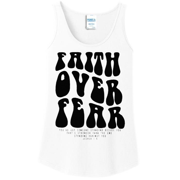 Faith Over Fear Bible Verse Aesthetic Christian Ladies Essential Tank