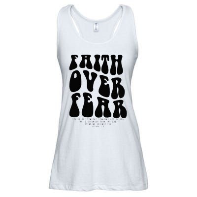 Faith Over Fear Bible Verse Aesthetic Christian Ladies Essential Flowy Tank