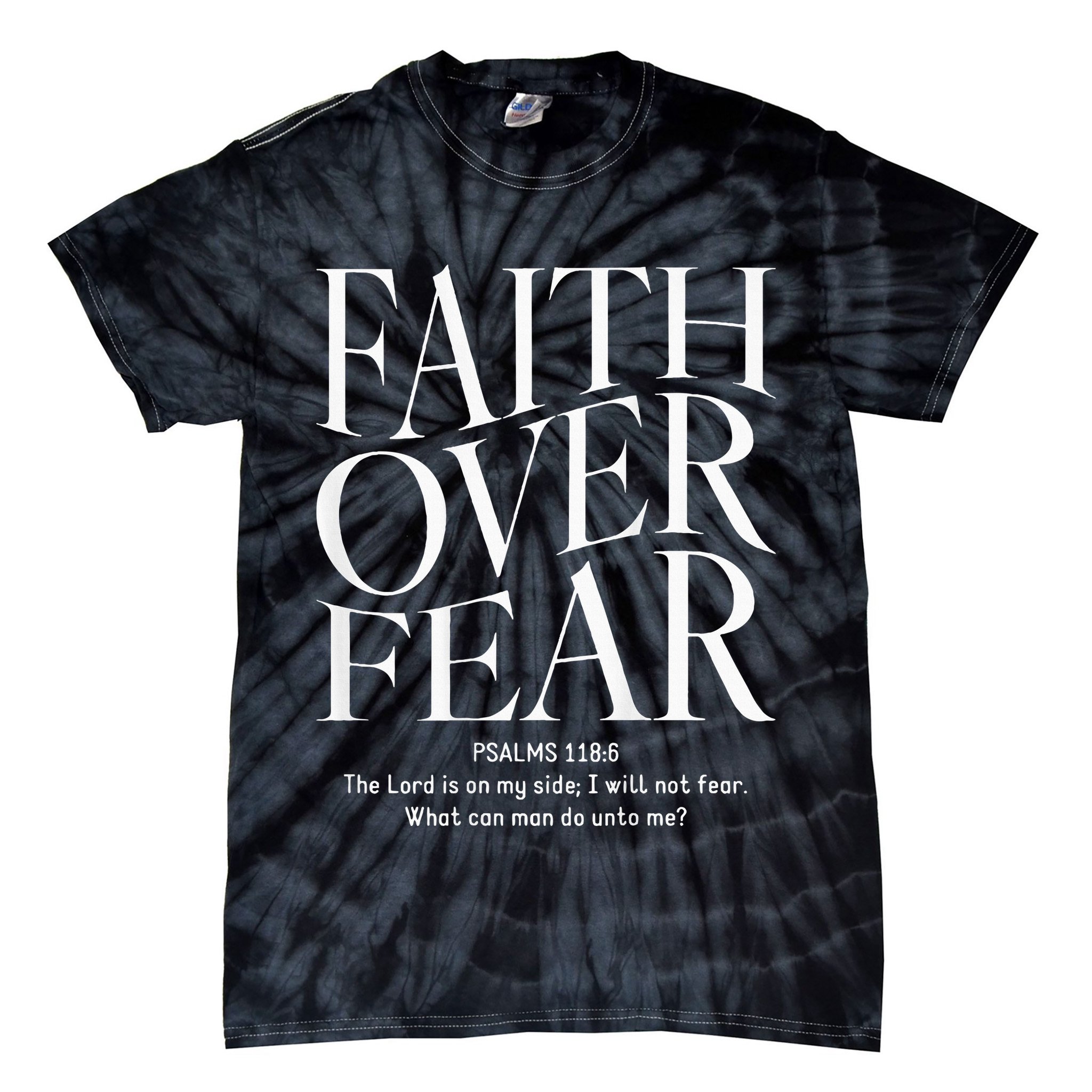 Faith Over Fear Christian Tie-Dye T-Shirt