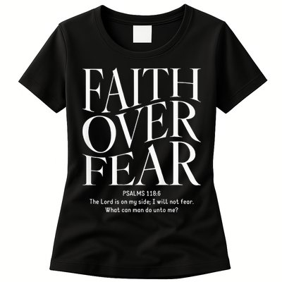 Faith Over Fear Christian Womens T-Shirt