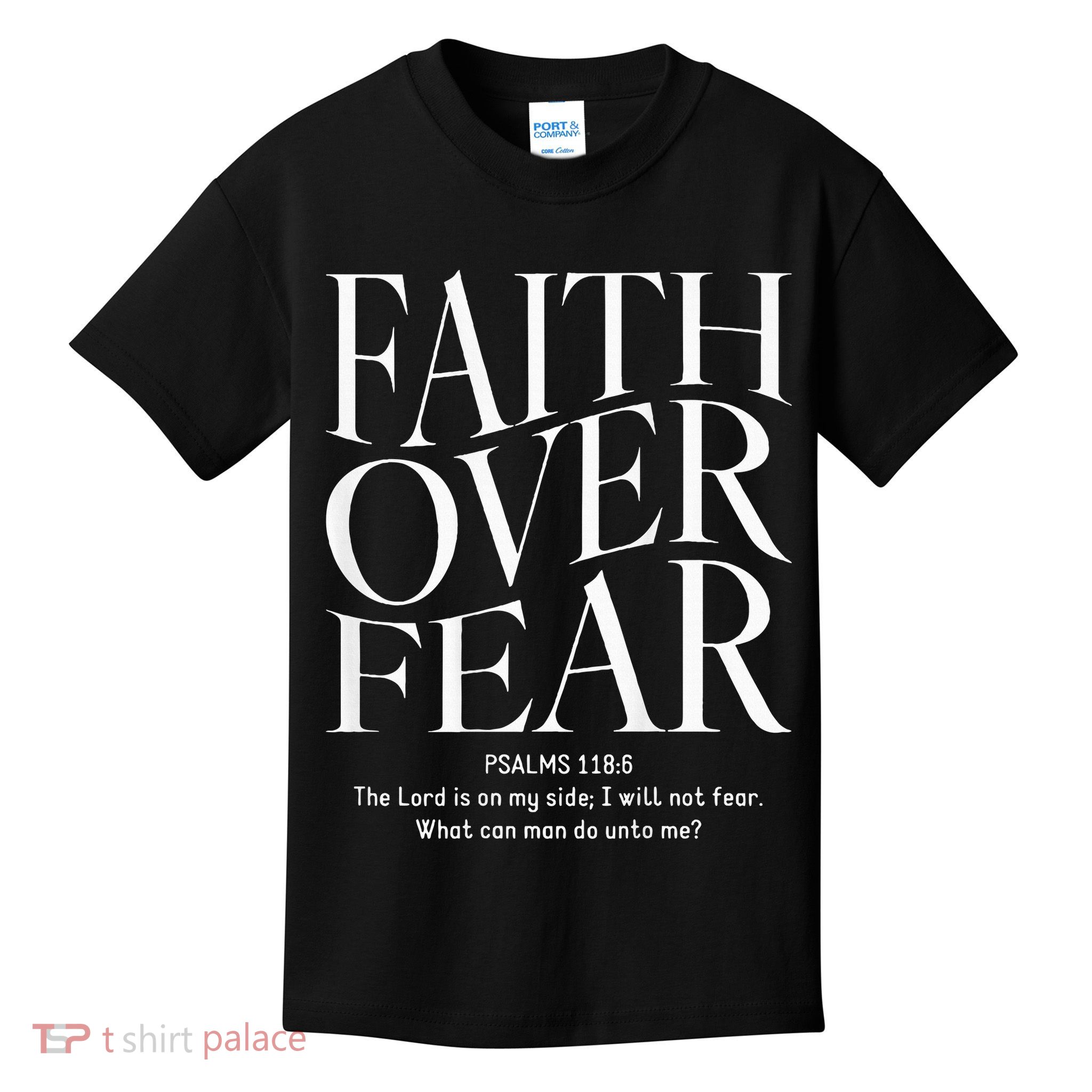 Faith Over Fear Christian Kids T-Shirt