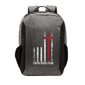 Faith Over Fear American USA Flag Christian Cross Jesus Vector Backpack