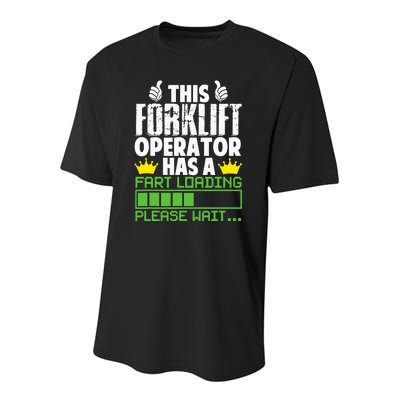 Forklift Operator Fart Loading Oddly Specific  Youth Performance Sprint T-Shirt