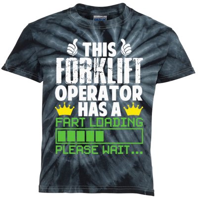 Forklift Operator Fart Loading Oddly Specific  Kids Tie-Dye T-Shirt