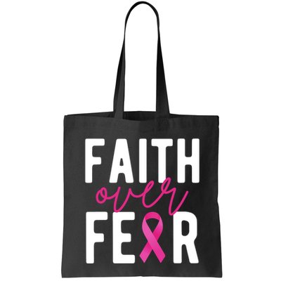 Faith Over Fear Breast Cancer Awareness Bag