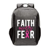 Faith Over Fear Breast Cancer Awareness Vector Backpack