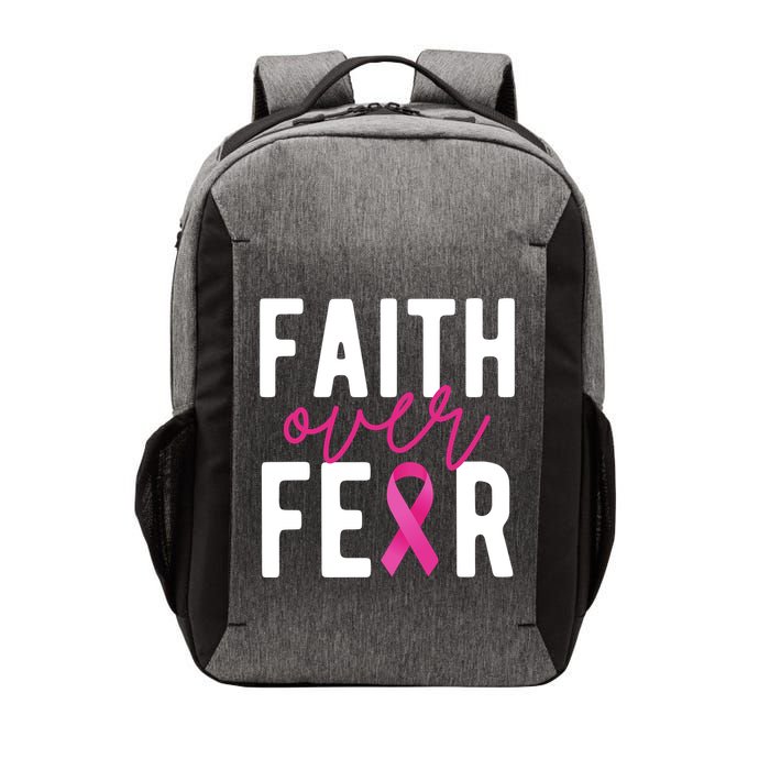 Faith Over Fear Breast Cancer Awareness Vector Backpack