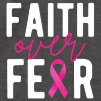 Faith Over Fear Breast Cancer Awareness Vector Backpack