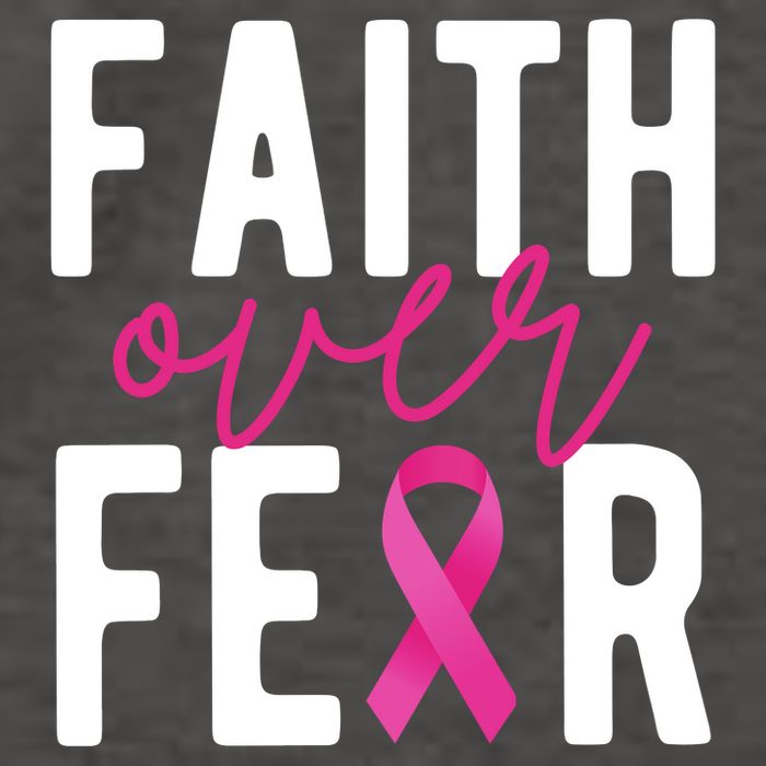 Faith Over Fear Breast Cancer Awareness Vector Backpack