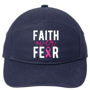 Faith Over Fear Breast Cancer Awareness 7-Panel Snapback Hat