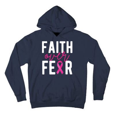 Faith Over Fear Breast Cancer Awareness Tall Hoodie