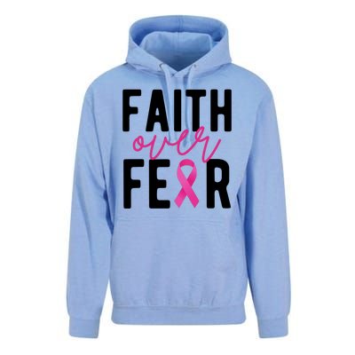 Faith Over Fear Breast Cancer Awareness Unisex Surf Hoodie