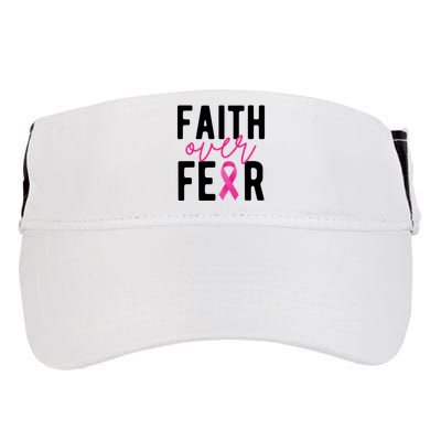 Faith Over Fear Breast Cancer Awareness Adult Drive Performance Visor
