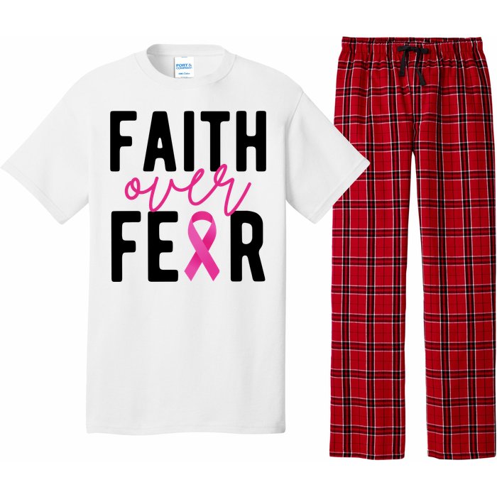 Faith Over Fear Breast Cancer Awareness Pajama Set