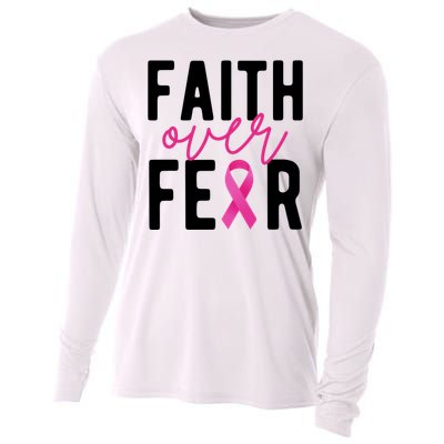 Faith Over Fear Breast Cancer Awareness Cooling Performance Long Sleeve Crew