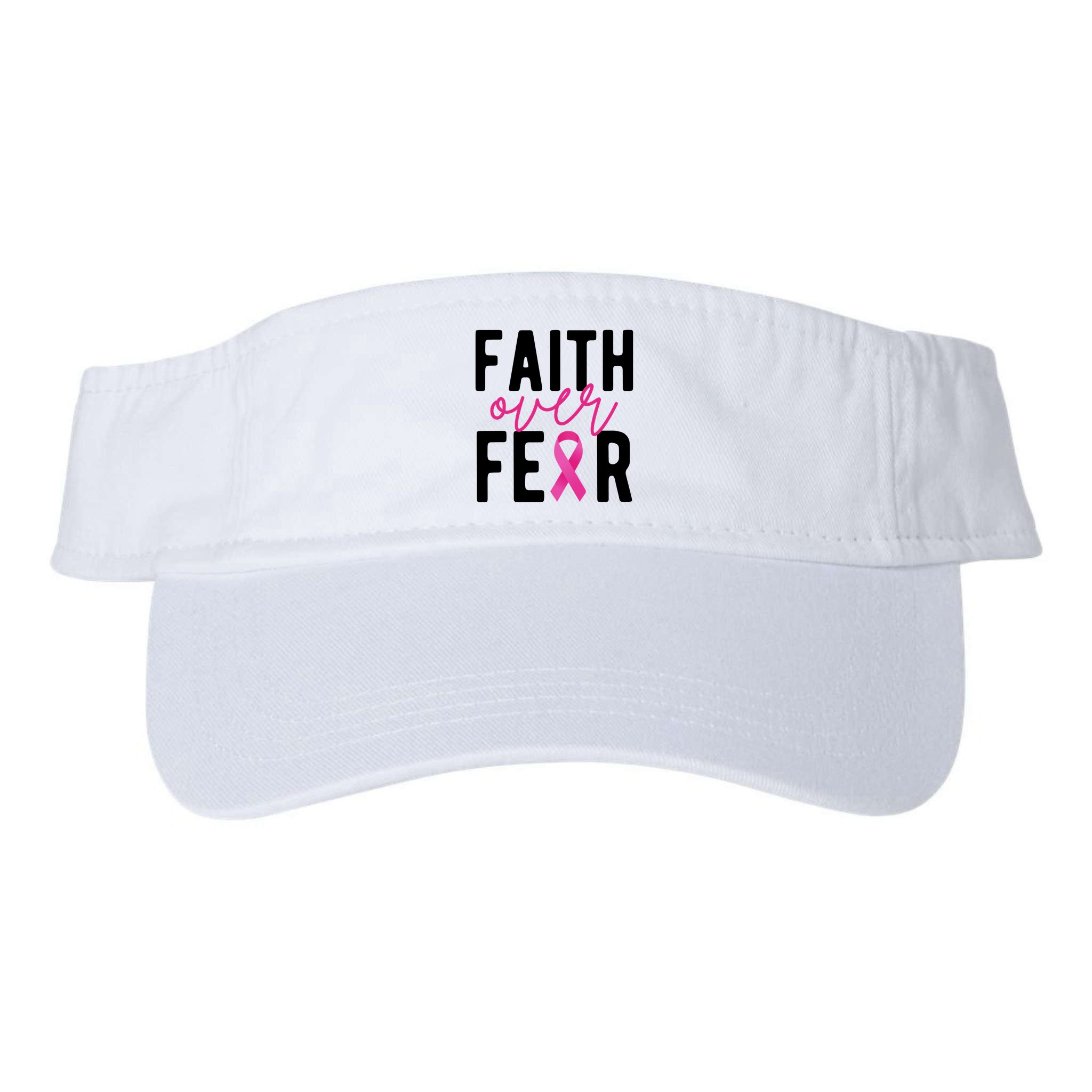 Faith Over Fear Breast Cancer Awareness Visor