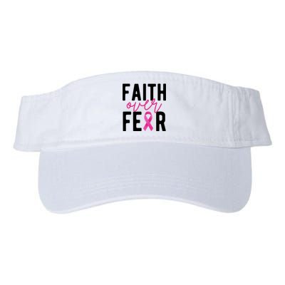 Faith Over Fear Breast Cancer Awareness Valucap Bio-Washed Visor