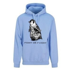 Fight or Flight Funny Penguin Pun Fight Or Flight Meme Unisex Surf Hoodie