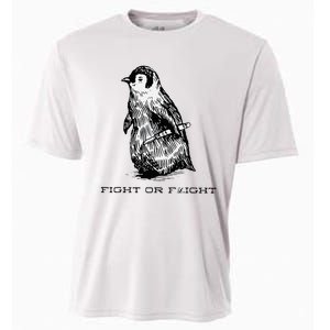 Fight or Flight Funny Penguin Pun Fight Or Flight Meme Cooling Performance Crew T-Shirt