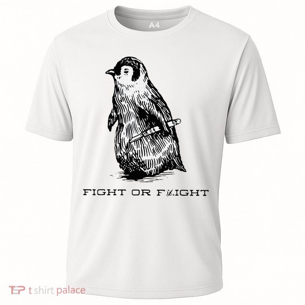 Fight or Flight Funny Penguin Pun Fight Or Flight Meme Performance Shirt
