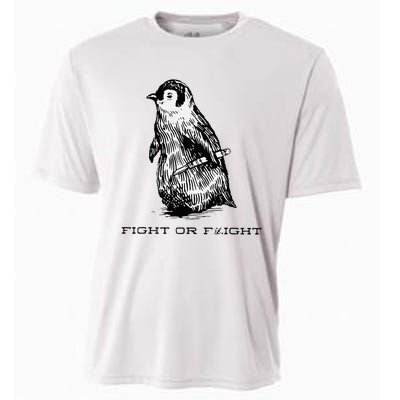 Fight or Flight Funny Penguin Pun Fight Or Flight Meme Cooling Performance Crew T-Shirt