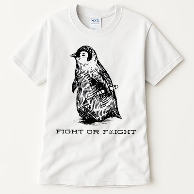 Fight or Flight Funny Penguin Pun Fight Or Flight Meme Tall T-Shirt
