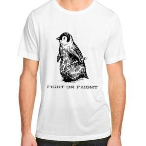 Fight or Flight Funny Penguin Pun Fight Or Flight Meme Adult ChromaSoft Performance T-Shirt