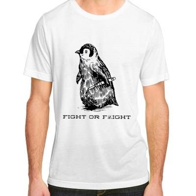 Fight or Flight Funny Penguin Pun Fight Or Flight Meme Adult ChromaSoft Performance T-Shirt