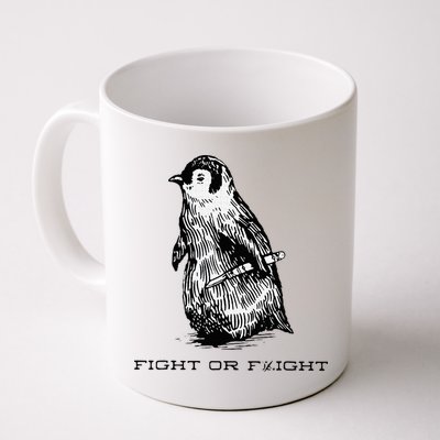 Fight or Flight Funny Penguin Pun Fight Or Flight Meme Mug
