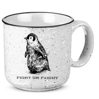 Fight or Flight Funny Penguin Pun Fight Or Flight Meme 15oz Campfire Ceramic Mug