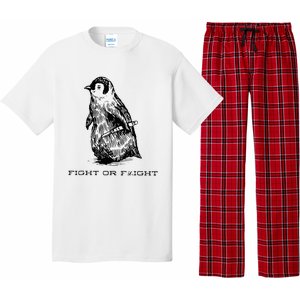 Fight or Flight Funny Penguin Pun Fight Or Flight Meme Pajama Set