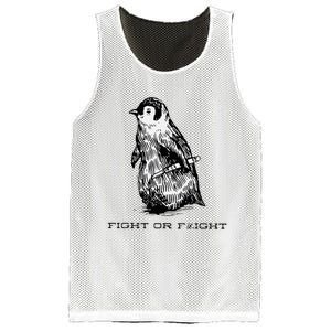 Fight or Flight Funny Penguin Pun Fight Or Flight Meme Mesh Reversible Basketball Jersey Tank