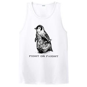 Fight or Flight Funny Penguin Pun Fight Or Flight Meme PosiCharge Competitor Tank