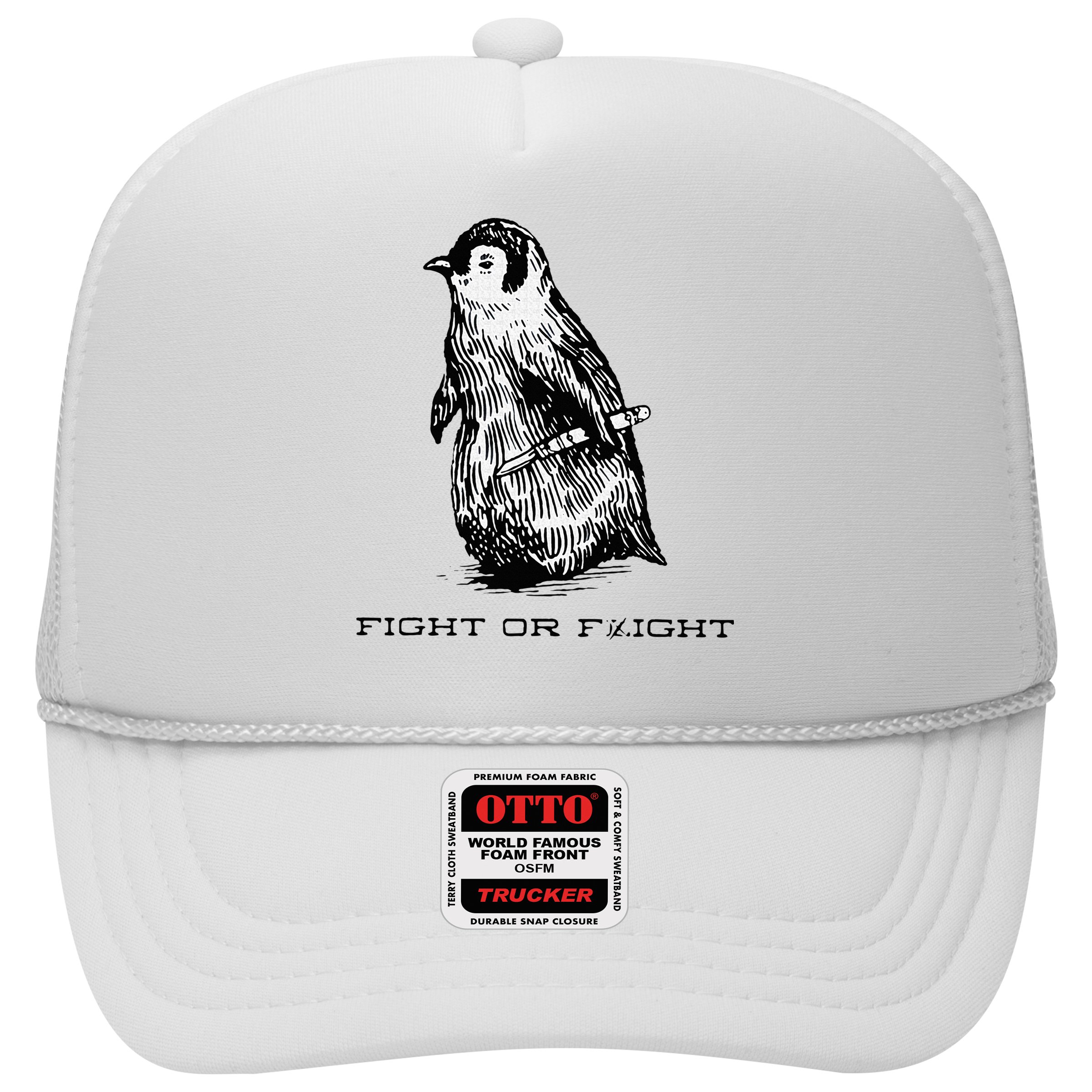 Fight or Flight Funny Penguin Pun Fight Or Flight Meme Hat