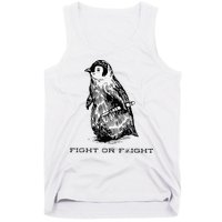Fight or Flight Funny Penguin Pun Fight Or Flight Meme Tank Top