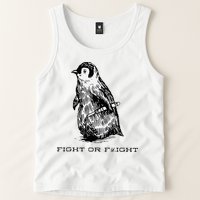 Fight or Flight Funny Penguin Pun Fight Or Flight Meme Tank Top